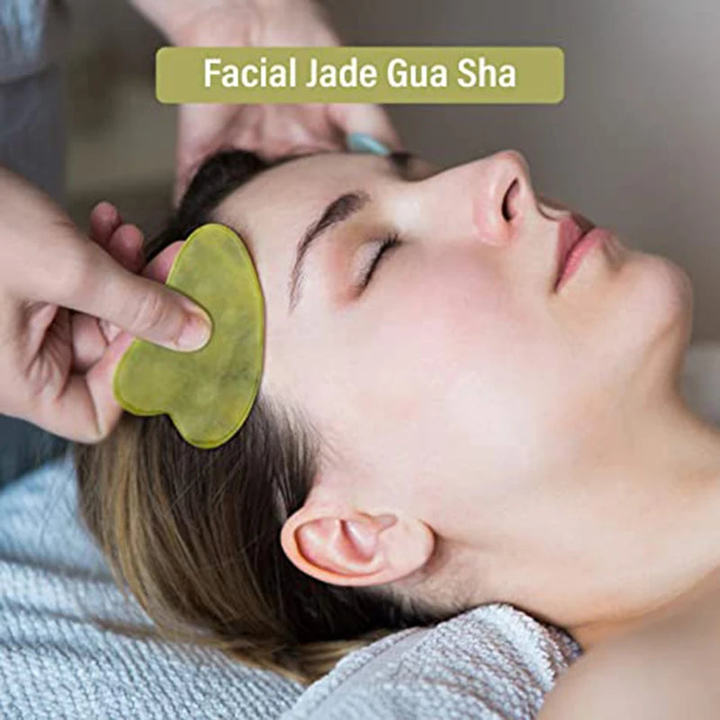 Natural Jade Roller & Gua Sha Set