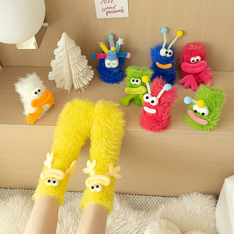 Funny Monster Socks Women