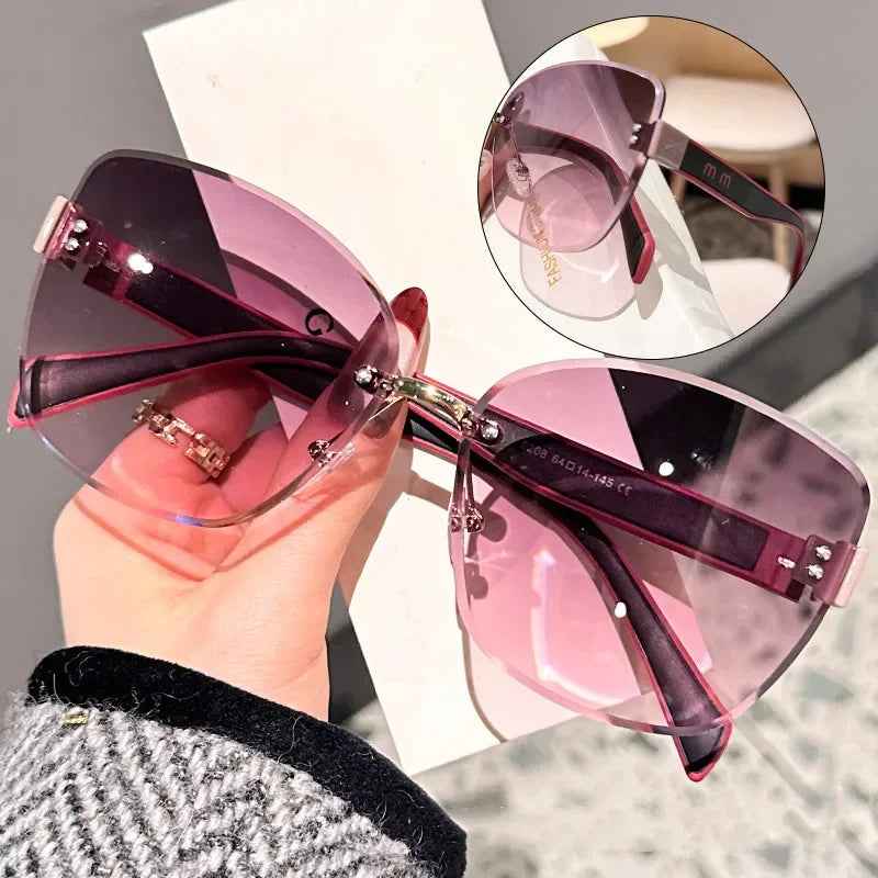 Large Frame Cat Eye Fashion Sunglasses