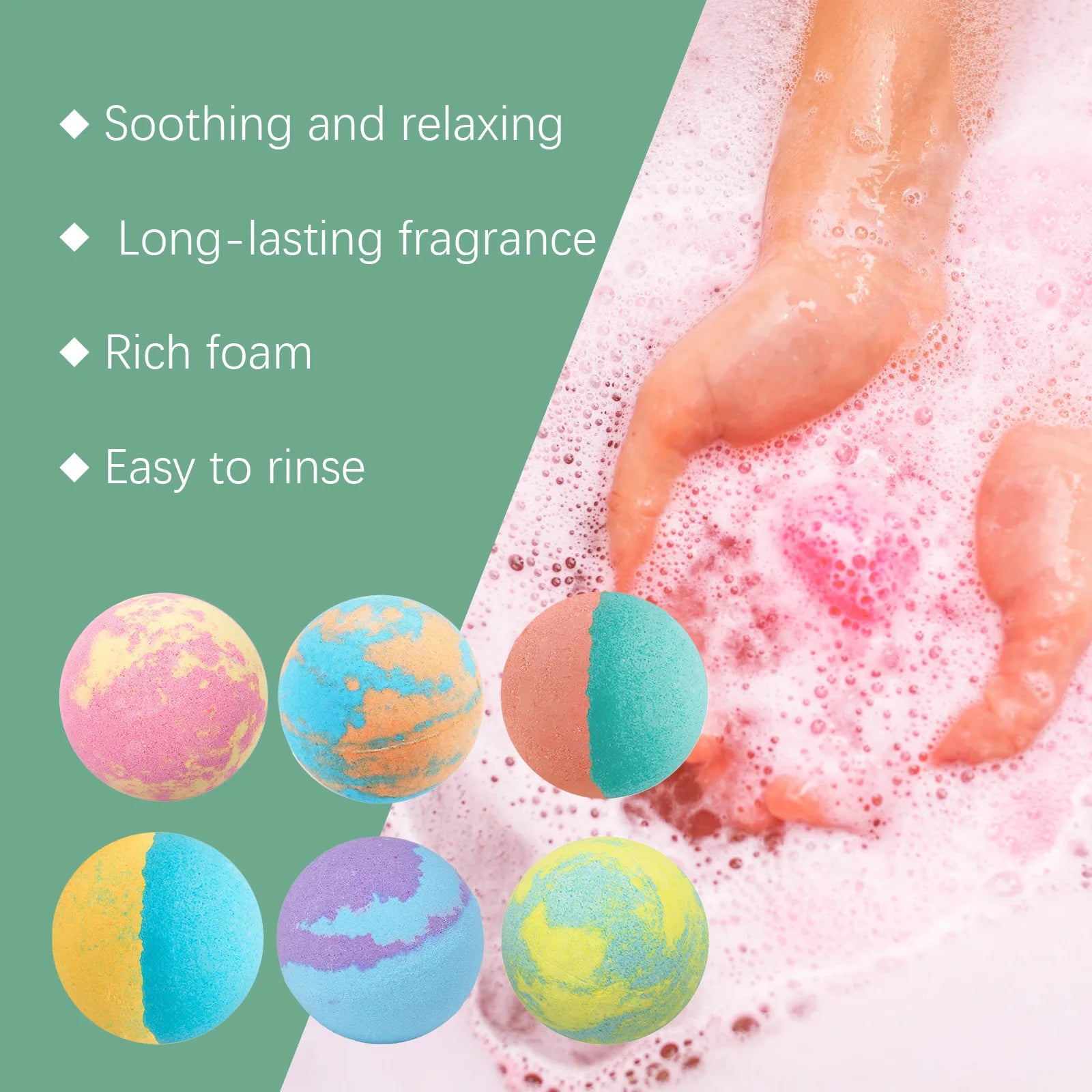 Christmas Colorful Bath Bombs Set