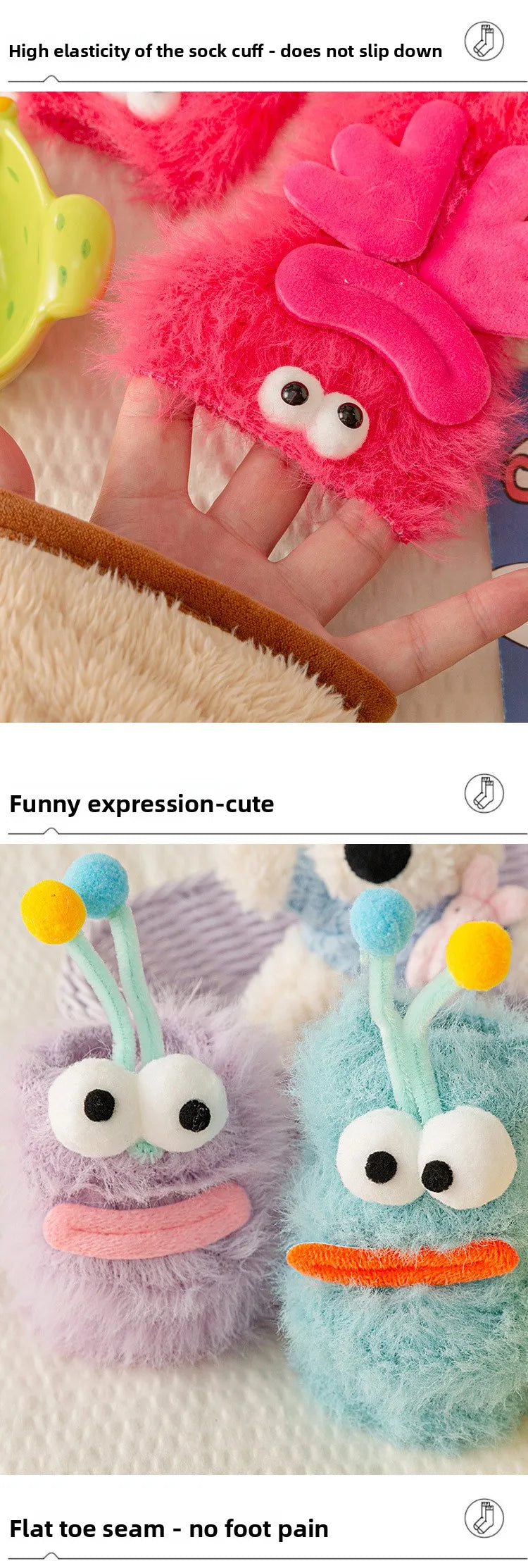 Funny Monster Socks Women