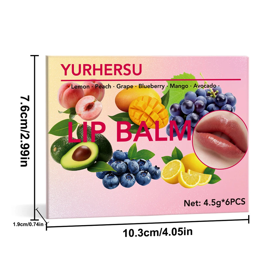 Cute Fruit Lip Balm Set