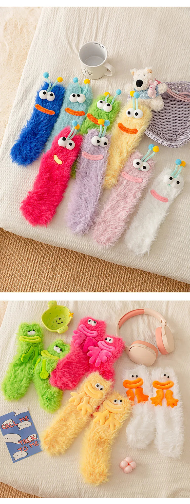 Funny Monster Socks Women