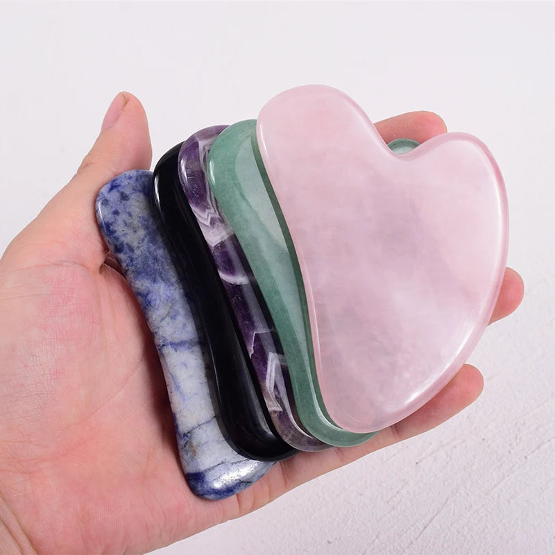 Natural Jade Gua Sha Scraper Facial Massager Tool