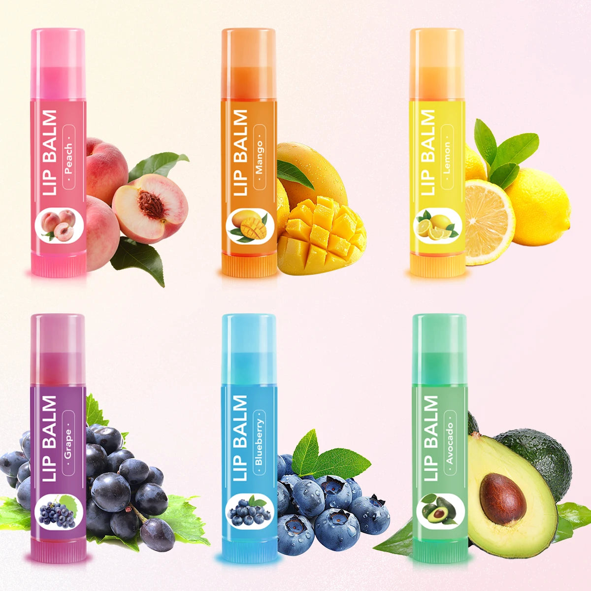 Cute Fruit Lip Balm Set