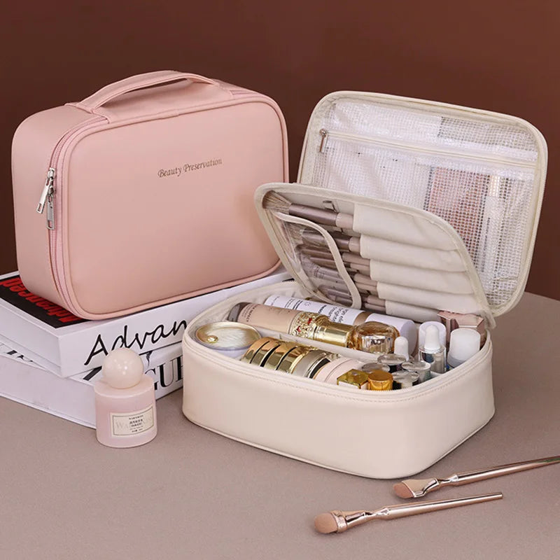 Double Layer Travel Cosmetic Organizer