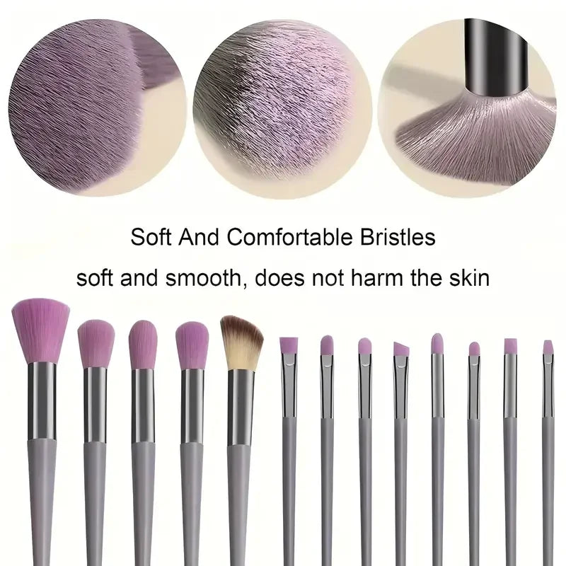13PCS Makeup Brush Set with Puffs