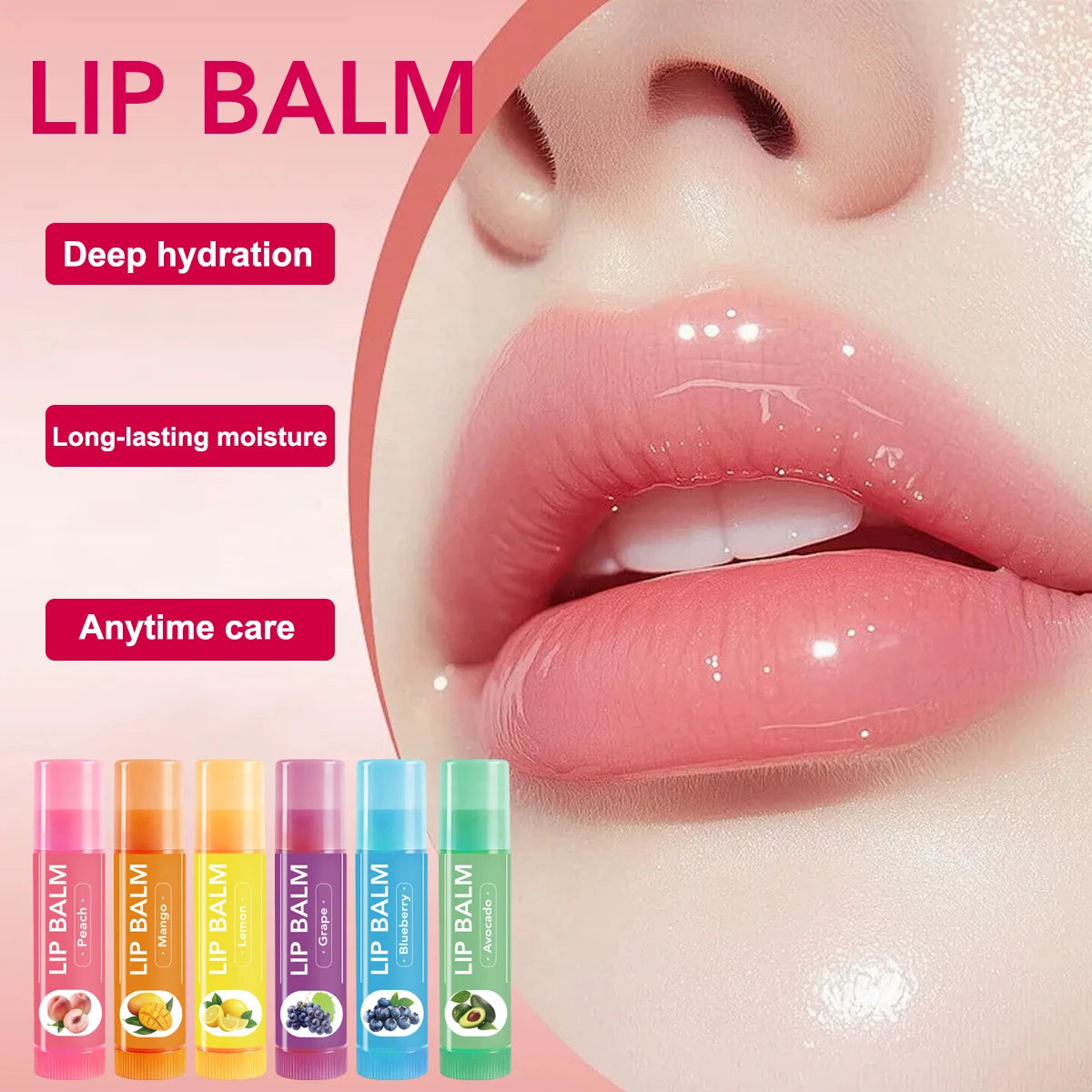 Cute Fruit Lip Balm Set