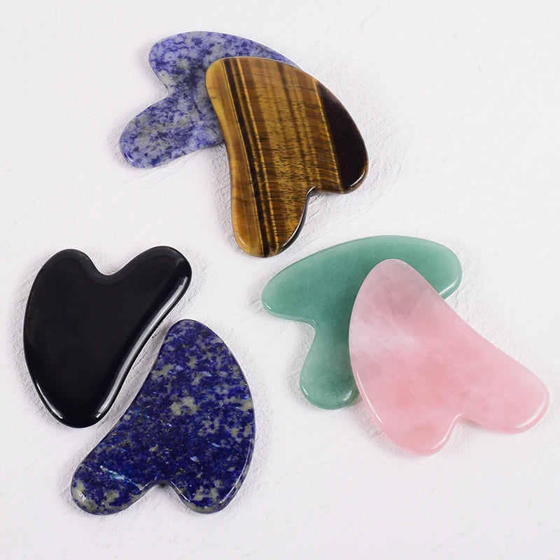 Natural Jade Gua Sha Scraper Facial Massager Tool