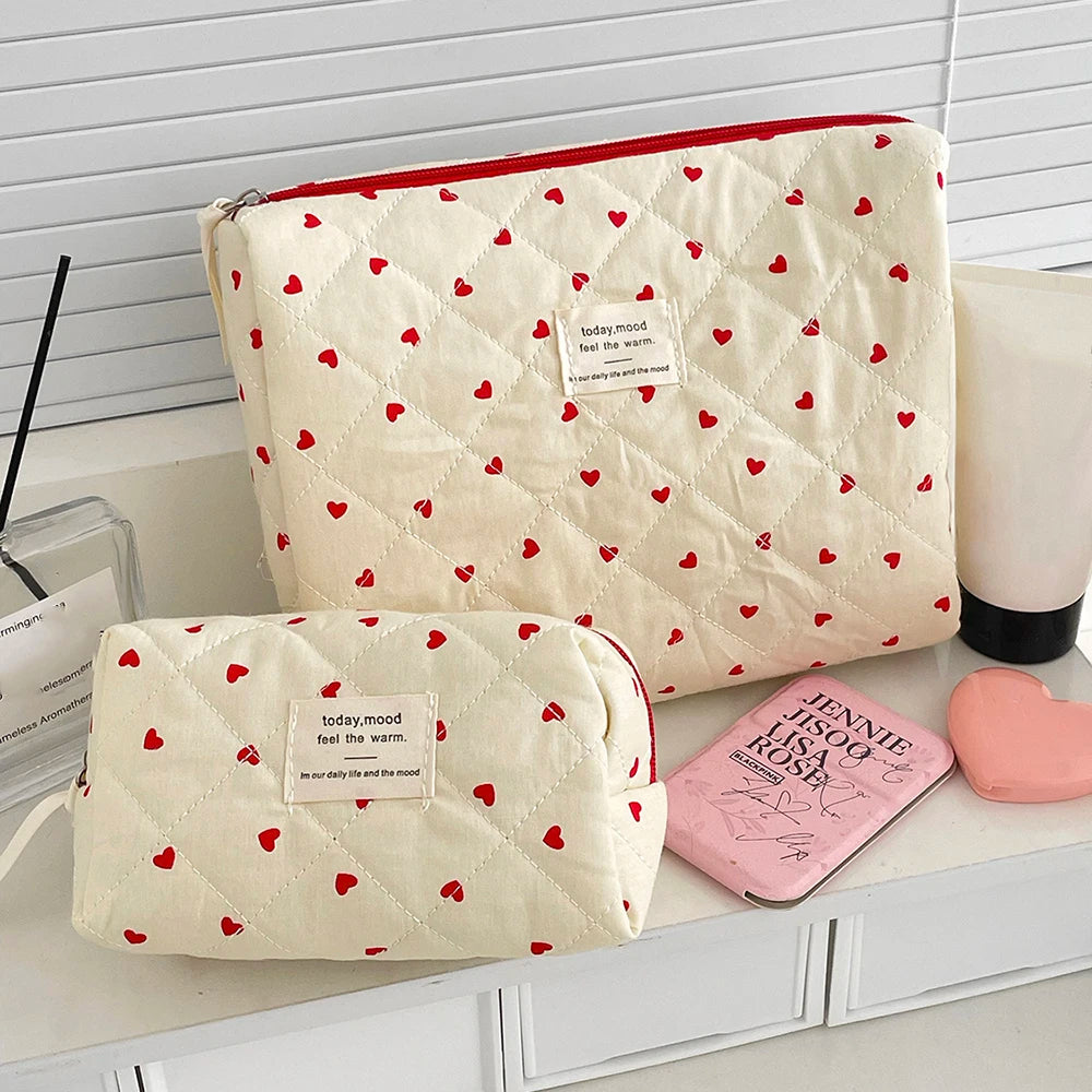Ins Style Heart Cosmetic Storage Bag (