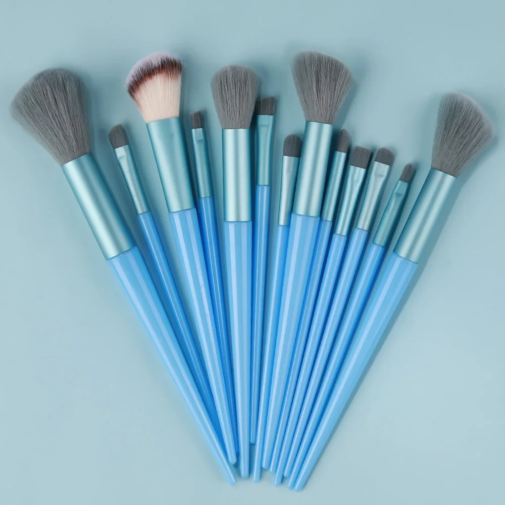 13PCS Makeup Brush Set with Puffs