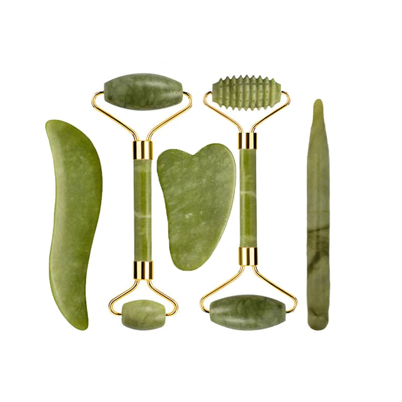 Natural Jade Roller & Gua Sha Set