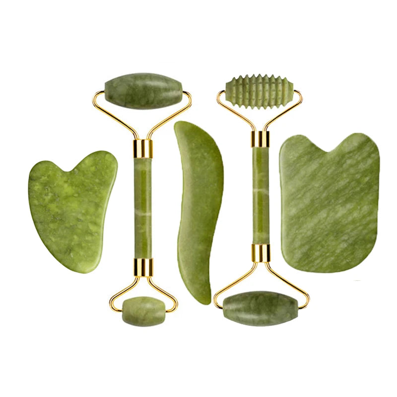 Natural Jade Roller & Gua Sha Set