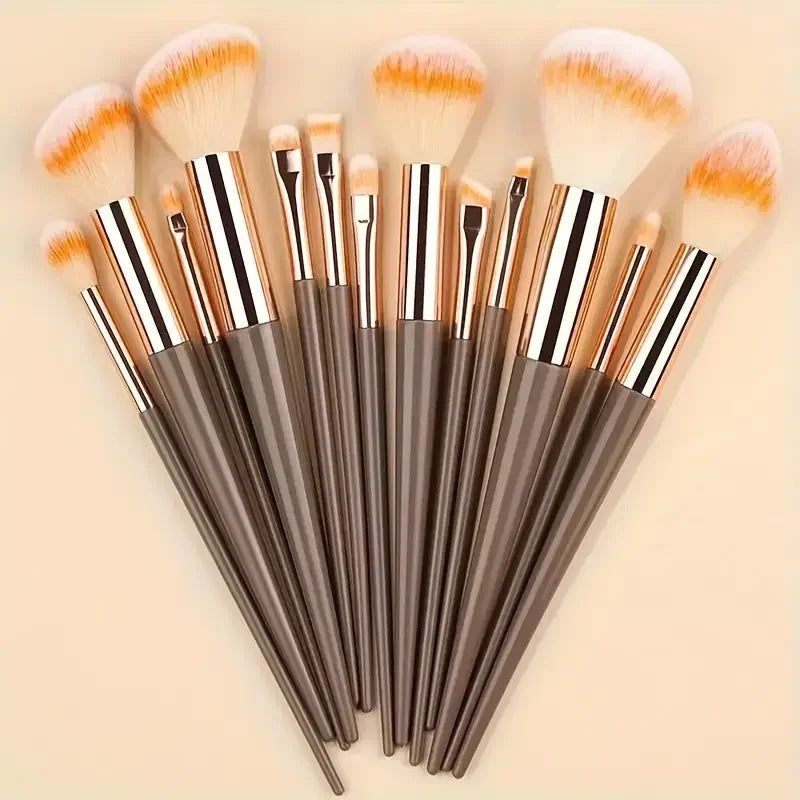 13PCS Makeup Brush Set with Puffs
