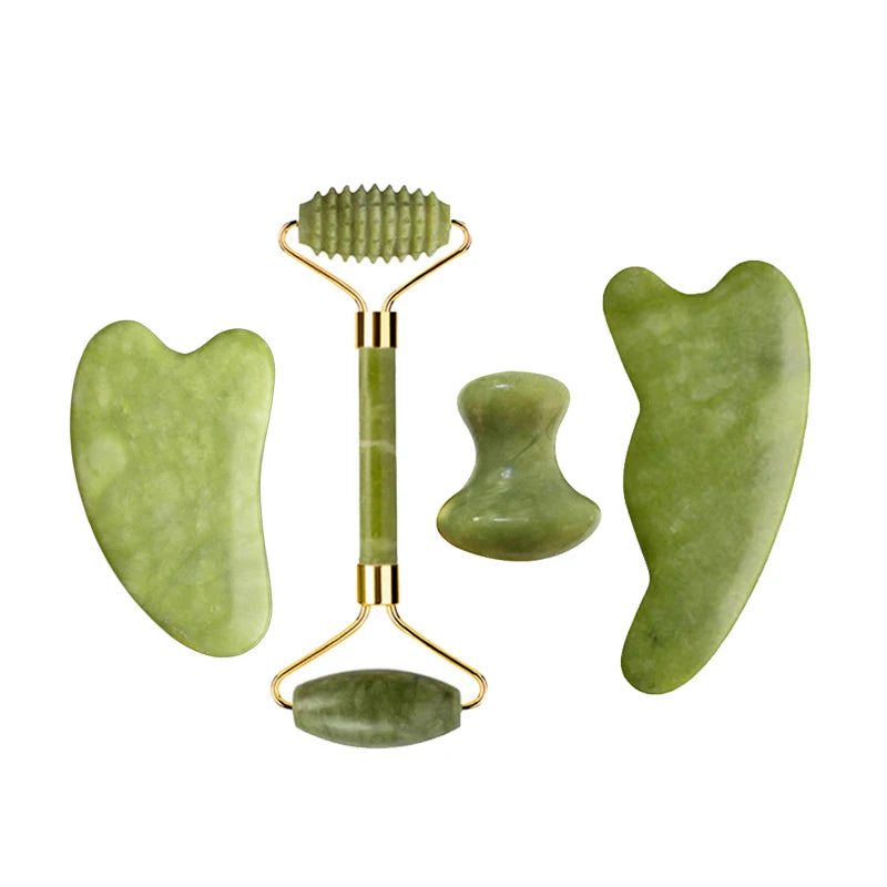Natural Jade Roller & Gua Sha Set