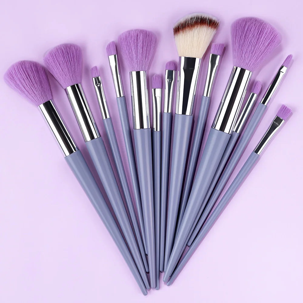 13PCS Makeup Brush Set with Puffs