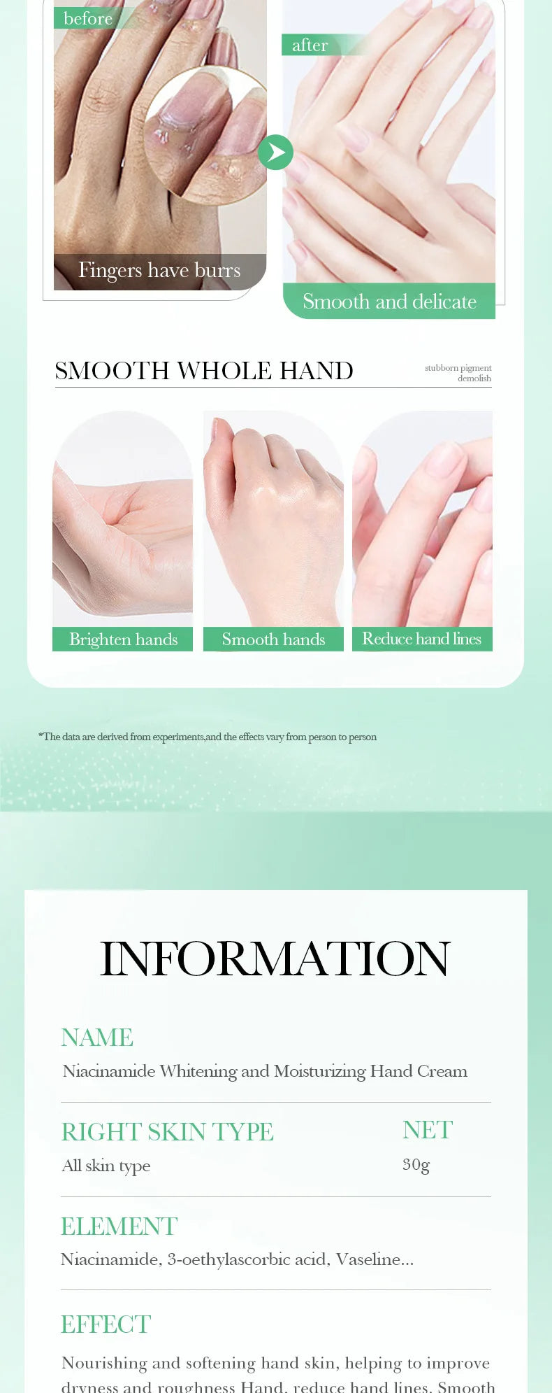 Anti-Drying Crack Moisturizing Brightening Repairing Hand Creams