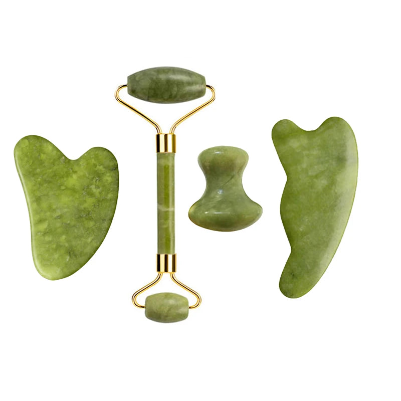 Natural Jade Roller & Gua Sha Set