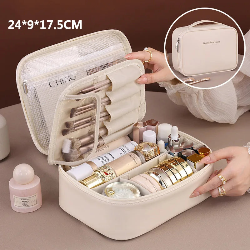 Double Layer Travel Cosmetic Organizer