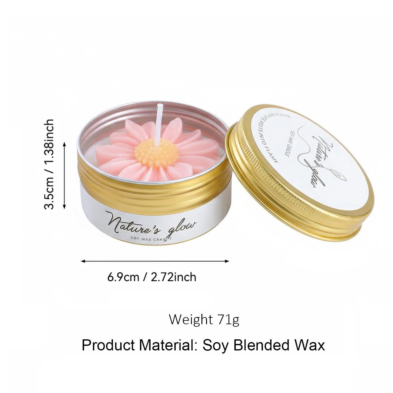 Chamomile Scented Soy Wax Candle