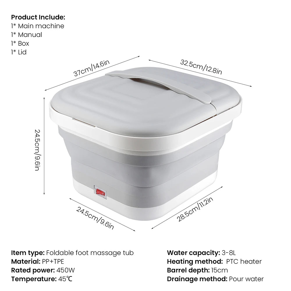 Portable Thermostatic Foot Massage Tub