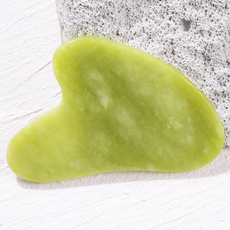Natural Jade Gua Sha Scraper Facial Massager Tool