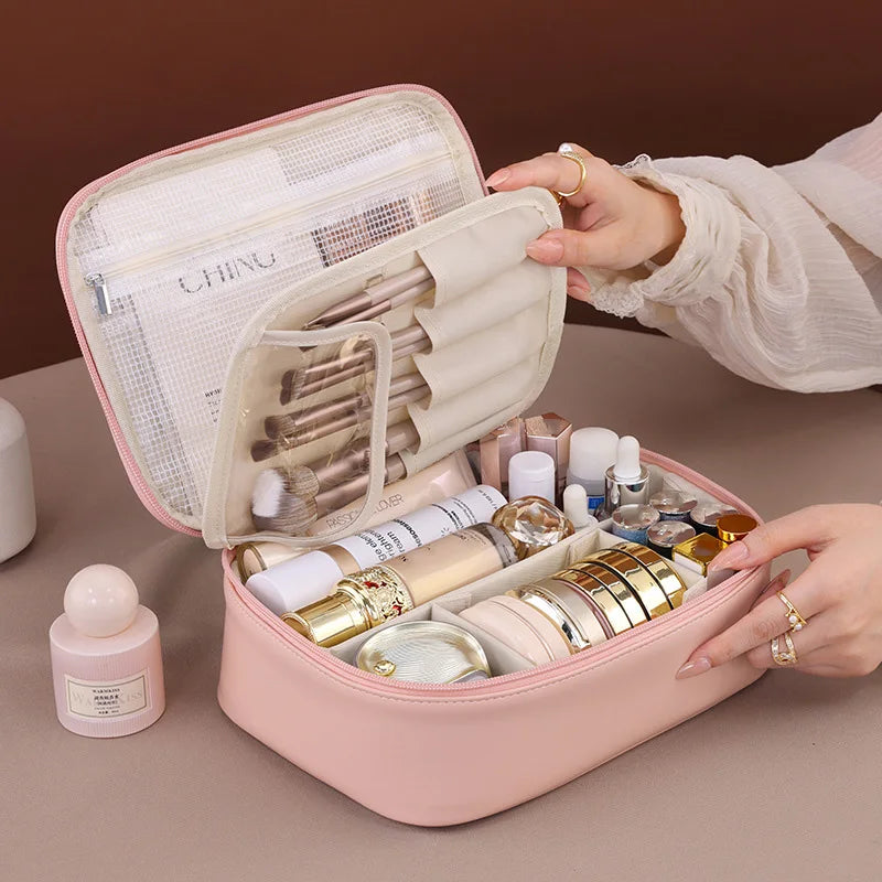 Double Layer Travel Cosmetic Organizer