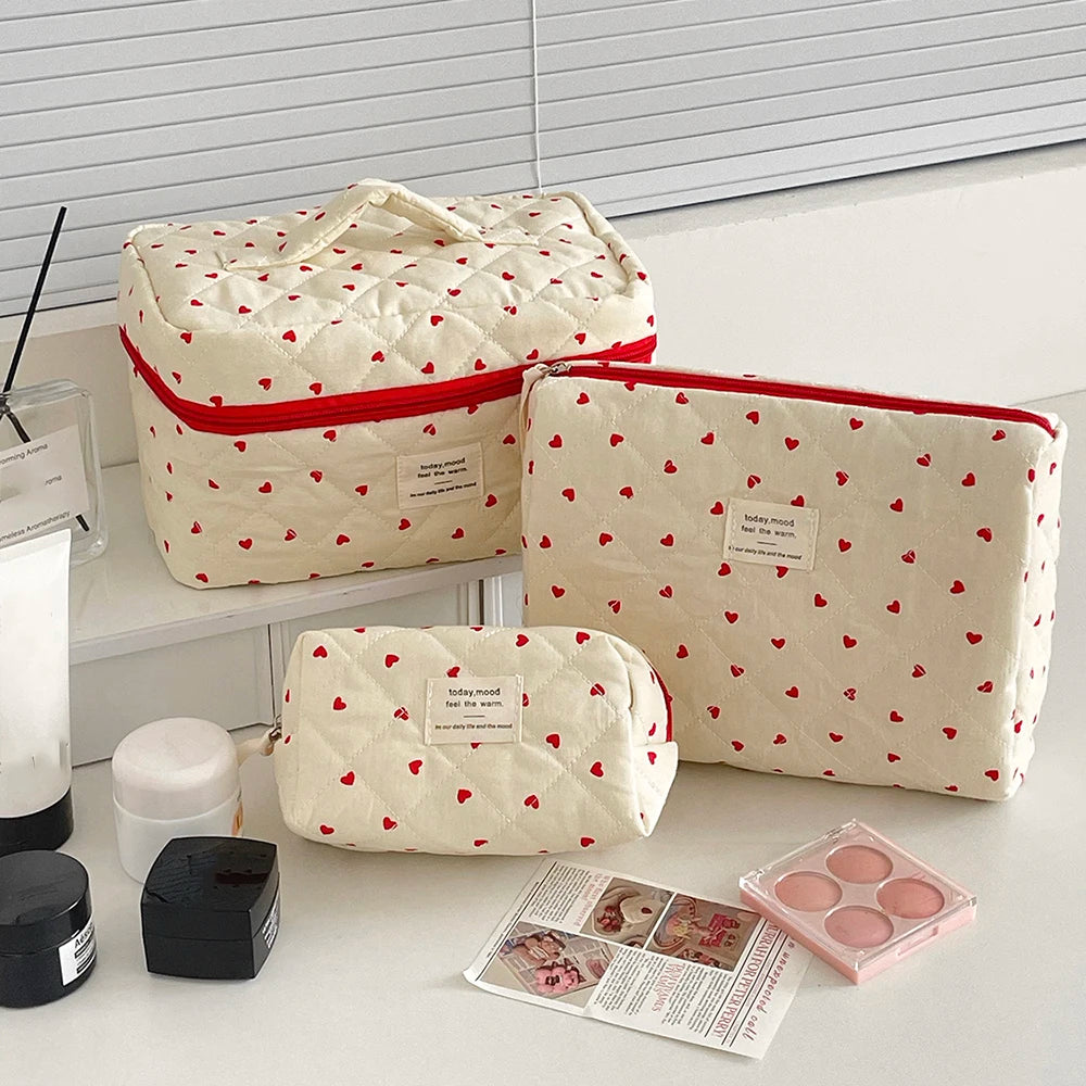Ins Style Heart Cosmetic Storage Bag (