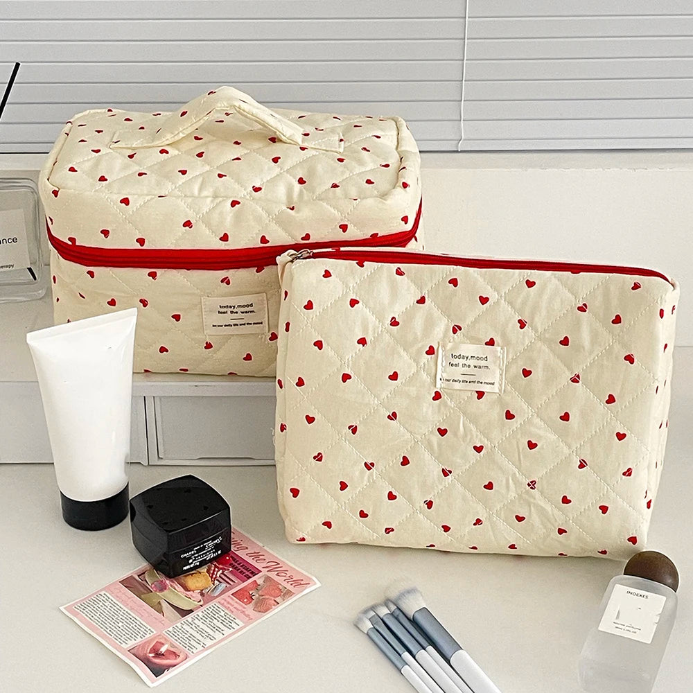 Ins Style Heart Cosmetic Storage Bag (