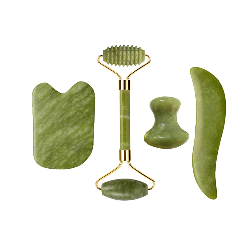 Natural Jade Roller & Gua Sha Set