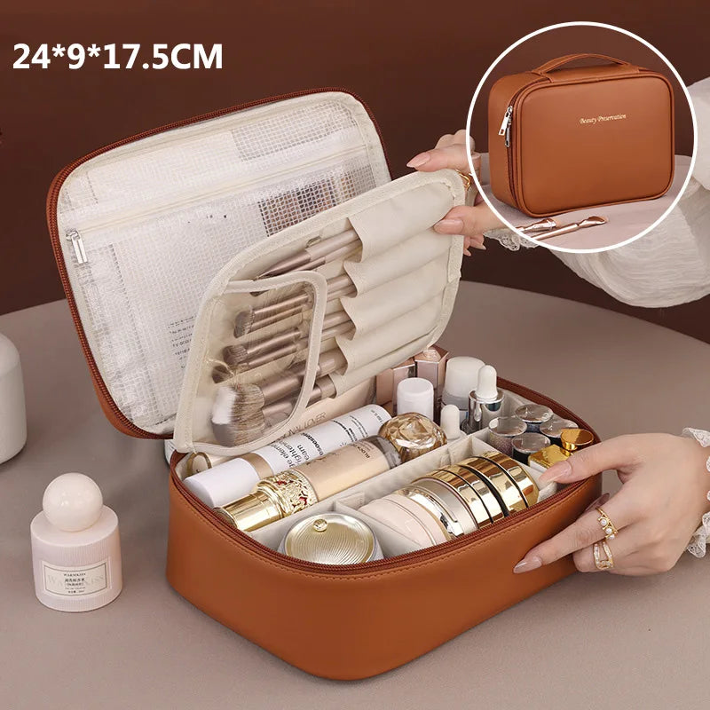 Double Layer Travel Cosmetic Organizer